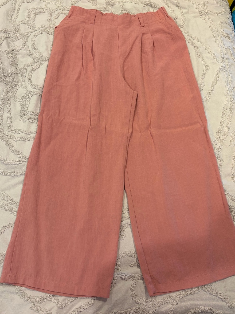 HALARA Wide Leg Pants in Dusty Rose